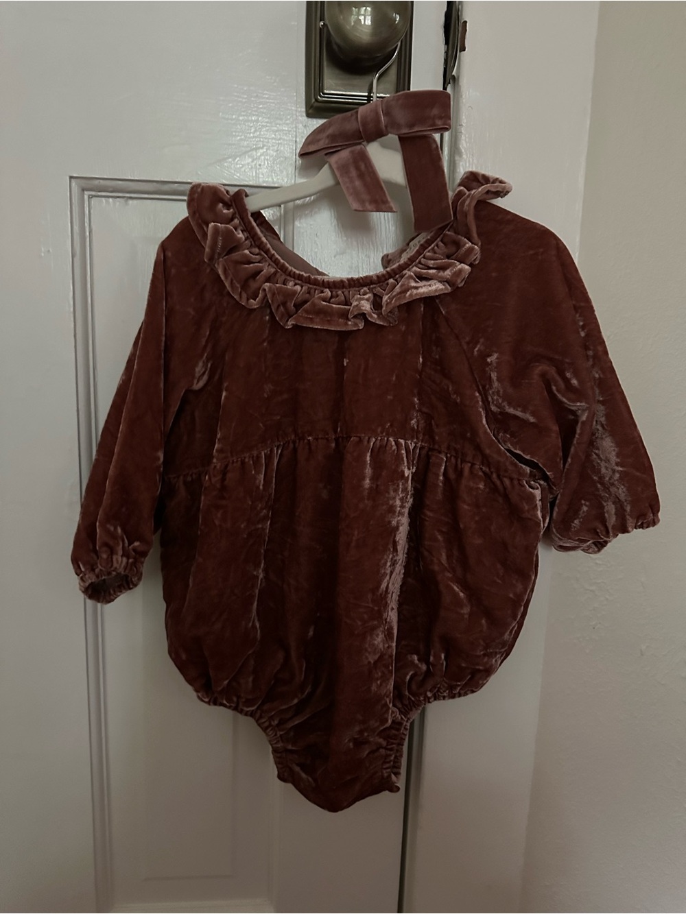 Noralee 18m Velvet Ruffle Bubble with matching bow